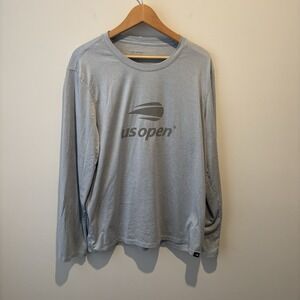 U.S Open Court Size Large Gray Long Sleeve Athletic T-Shirt